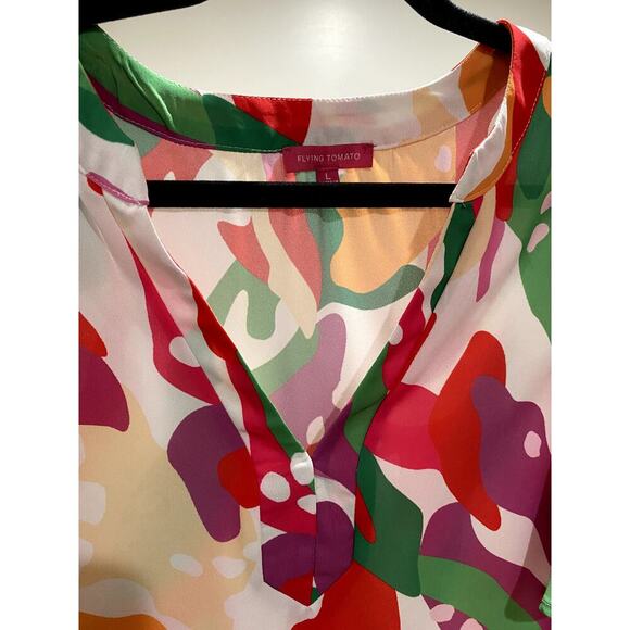 Flying Tomato Summer Woven Top - Size Large (EUC) - Picture 5 of 7